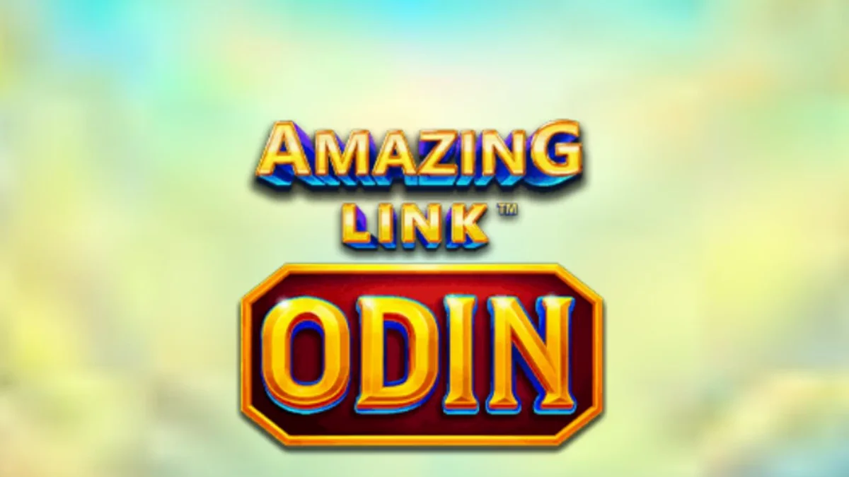 Tampilan visual slot Amazing Link Odin dengan tema mitologi Nordik dan latar belakang Asgard.